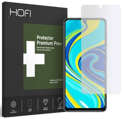Hofi Hybrid Glass Xiaomi Redmi Note 9S/9 Pro/9 Pro Max kijelzővédő edzett üvegfólia (tempered glass) 7H keménységű, átlátszó
