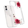 Spigen Cyrill Cecile iPhone 12 Mini piros virág mintás hátlap, tok, átlátszó