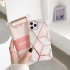 Tech-Protect Marble iPhone 12 Mini hátlap, tok, márvány mintás, rózsaszín