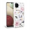 Tech-Protect Floral Samsung Galaxy A12 hátlap, tok, mintás, fehér