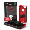Zizo Bolt Cover iPhone 6S Plus/7 Plus/8 Plus ütésálló hátlap, tok és edzett üvegfólia, fekete-piros