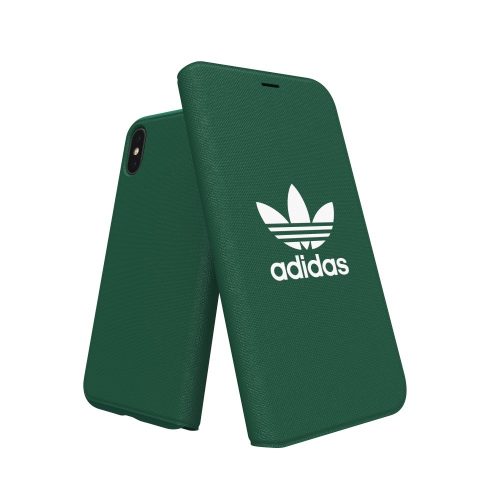Adidas Original Adicolor Booklet iPhone X/Xs oldalra nyíló tok, zöld