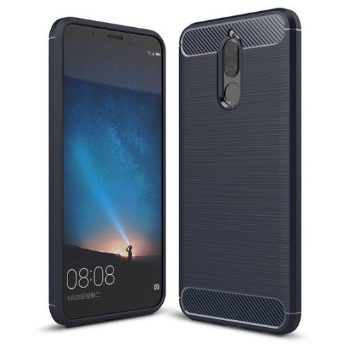 Carbon Case Flexible Huawei Mate 10 Lite hátlap, tok, kék