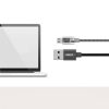 Remax Silver Serpent RC-080m USB- Micro USB kábel, 2.1A, 1m, fekete
