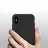 iPhone X/XS Silicone Case Soft Flexible Rubber hátlap, tok, fekete