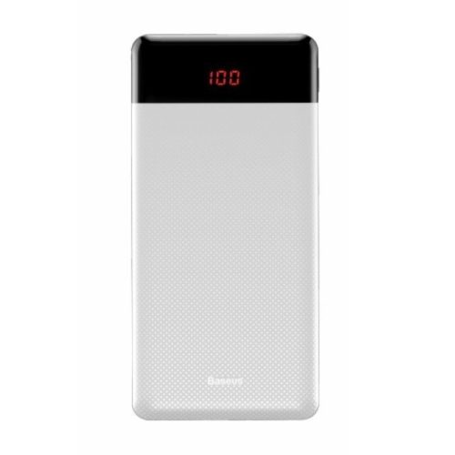 Baseus Mini Cu Power Bank, külső akkumulátor 2x USB, 2.1A, 10000 mAh, fehér