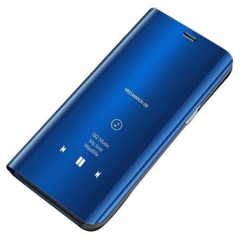 Clear View Case cover Samsung Galaxy A8 (2018) oldalra nyíló tok, kék