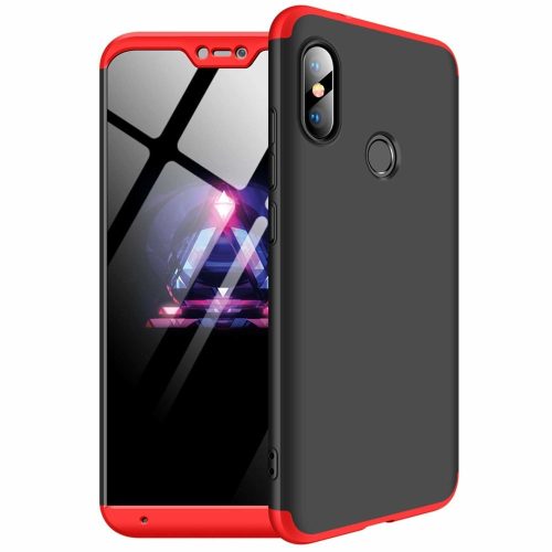Full Body Case 360 Xiaomi Mi A2 Lite/Redmi 6 Pro hátlap, tok, fekete-piros
