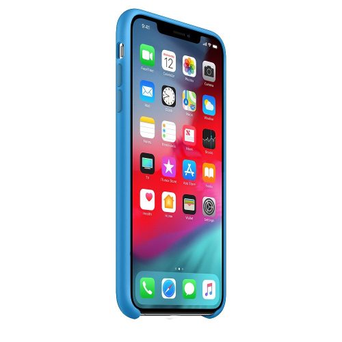 iPhone XS Max Silicone Case Soft Flexible Rubber hátlap, tok, kék