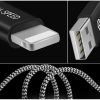 Dux Ducis K-One USB Lightning adat- és töltőkábel, 2.1A, 3m, fekete