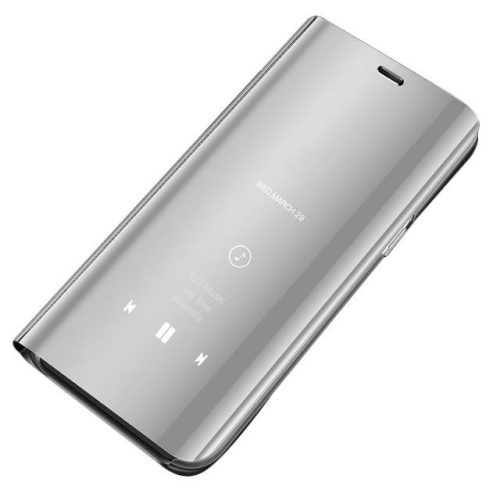 Clear View Case cover Huawei P20 Lite oldalra nyíló tok, ezüst