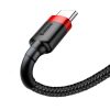 Baseus Cafule CATKLF-A91 USB USB-C adat- és töltőkábel, 3.0 gyorstöltés, 3A, 0,5m, fekete-piros