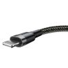 Baseus Cafule CALKLF-BG-1 USB Lightning adat- és töltőkábel, 3.0 gyorstöltés, 2.4A, 1m, fekete-szürke