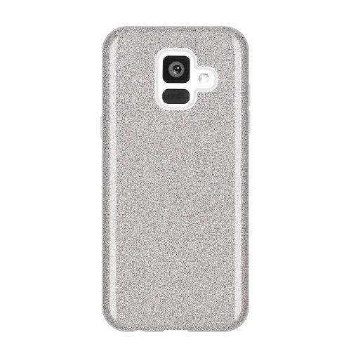 Wozinsky Glitter Case Shining Cover Samsung Galaxy A6 (2018) hátlap, tok, ezüst