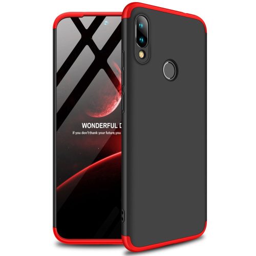 Full Body Case 360 Xiaomi Redmi Note 7 hátlap, tok, fekete-piros