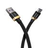 Baseus Purple Gold Red CATZH-BV1 USB Type-C adat- és töltőkábel, QC 3.0 gyorstöltés, 5A, 2m, fekete-arany