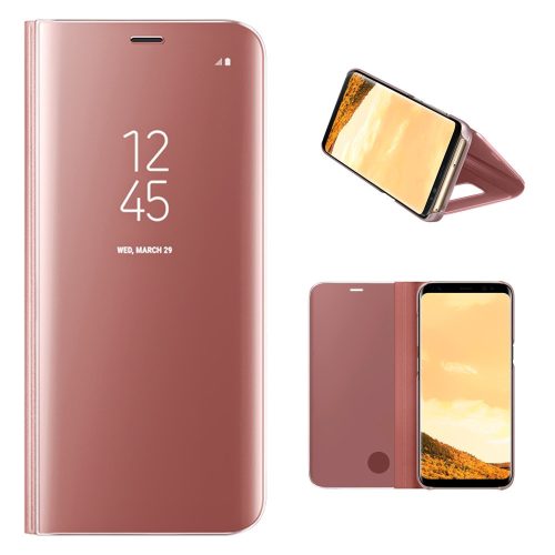 Clear View Case cover Samsung Galaxy S10e oldalra nyíló tok, rózsaszín