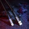Baseus Halo Data Cable USB Lightning adat- és töltőkábel, LED fénnyel, 2.4A, 1m, fekete
