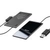 Baseus Ultra-thin Qi vezeték nélküli töltő, univerzális, 15W, 100cm USB kábellel, fekete