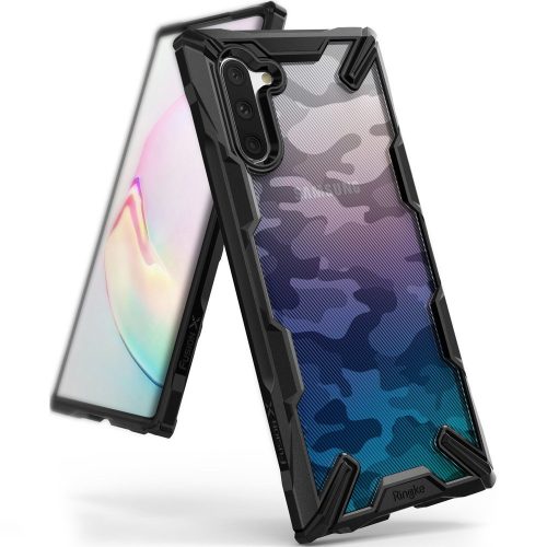 Ringke Fusion X Samsung Galaxy Note 10 Plus hátlap, tok, mintás, fekete