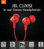 JBL T160 vezetékes headset, fülhallgató, piros