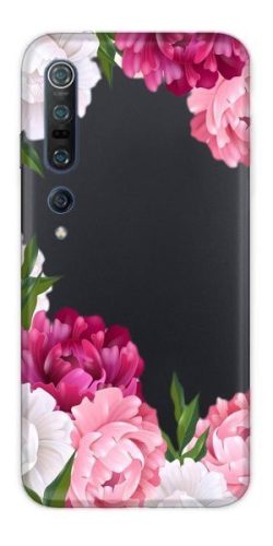 Casegadget Xiaomi Mi 10/Mi 10 Pro rózsa 3 mintás tok, hátlap, színes