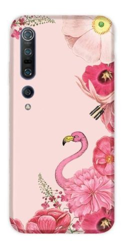Casegadget Xiaomi Mi 10/Mi 10 Pro flamingó mintás tok, hátlap, színes