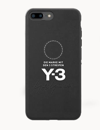 Adidas Y-3 Moulded Case iPhone 6/6S/7/8/SE (2020) eredeti bőr, hátlap, tok, fekete