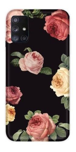 Casegadget Samsung Galaxy A71 rózsa mintás, tok, hátlap, színes