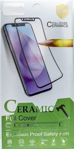 Samsung Galaxy A42 5G 5D Full Glue Ceramic hajlékony, teljes kijelzős üvegfólia 9H keménységű, fekete