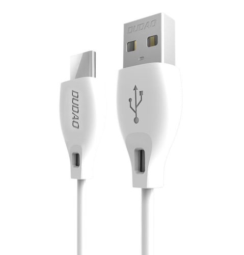 Dudao USB/USB-C kábel adat- és töltőkábel, 2.1A 2m, fehér