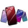 Gradient Glass iPhone 7/8/SE (2020) edzett üveg hátlap, tok, rózsaszín-lila