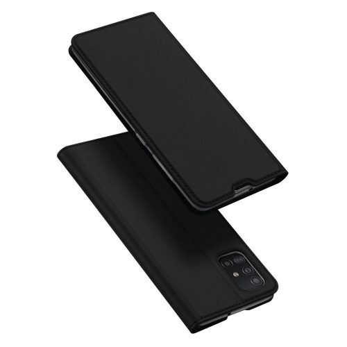 Dux Ducis Skin Pro Samsung Galaxy A71 oldalra nyíló tok, fekete