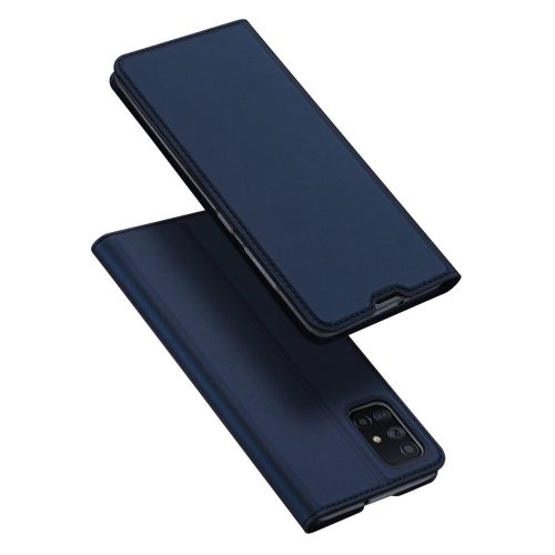 Dux Ducis Skin Pro Samsung Galaxy A71 oldalra nyíló tok, sötétkék