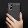 Carbon Case Flexible Samsung Galaxy A71 hátlap, tok, fekete