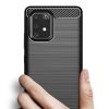 Carbon Case Flexible Samsung Galaxy S10 Lite hátlap, tok, fekete