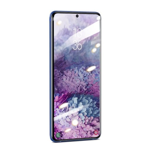 Baseus 2db 0,25mm Samsung Galaxy S20 Ultra UV 5D Full Glue teljes kijelzős edzett üvegfólia (tempered glass), 9H keménységű,ujjlenyomat érzékelő barát, átlátszó