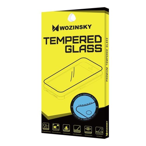 Wozinsky Samsung Galaxy A51 Nano Flexi Glass Hybrid teljes kijelzős edzett üvegfólia (tempered glass) 9H keménységű, tokbarát, átlátszó