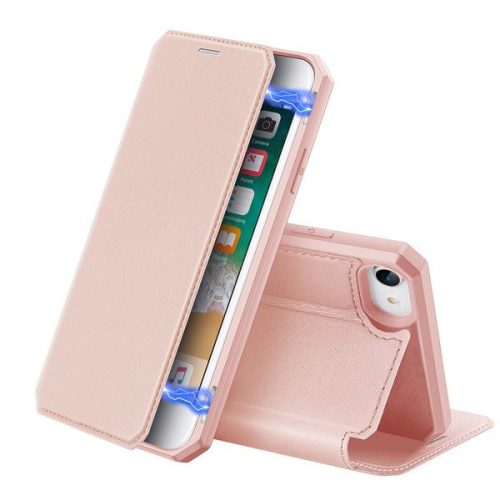 Dux Ducis Skin X iPhone 7/8/SE (2020) oldalra nyíló tok, rózsaszín