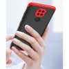 Full Body Case 360 Xiaomi Redmi Note 9/Redmi 10X 4G hátlap, tok, fekete-piros