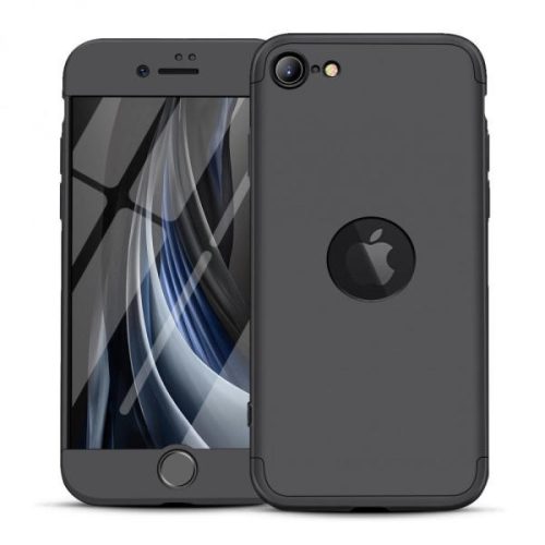 Full body Case 360 iPhone 7/8/SE (2020) hátlap, tok, fekete