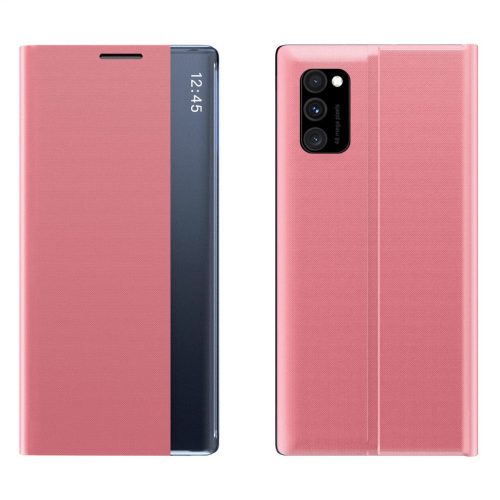 New Sleep Case Samsung Galaxy A51/A31 oldalra nyíló tok, rózsaszín