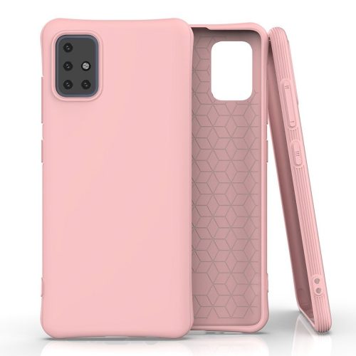 Soft Color Flexible Case Samsung Galaxy A51 hátlap, tok, rózsaszín