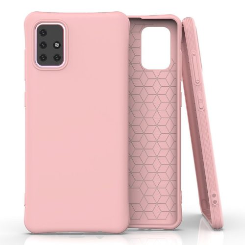 Soft Color Flexible Case Samsung Galaxy A71 ütésálló hátlap, tok, rózsaszín