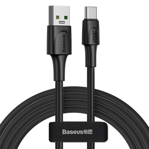 Baseus CATSW-G01 USB/USB-C adat- és töltőkábel, VOOC Quick Charge 3.0 gyorstöltés, 5A, 2m, fekete