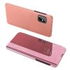 Clear View Case cover Samsung Galaxy A71/A71 5G oldalra nyíló tok, rózsaszín