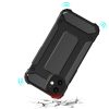 Hybrid Armor Tough Rugged iPhone 12/12 Pro ütésálló hátlap, tok, fekete