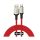 Baseus Cafule CATKLF-VB09 USB/USB-C adat- és töltőkábel, VOOC Quick Charge 3.0 gyorstöltés, 5A, 2m, piros