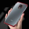 Clear Color Case Gel Xiaomi Redmi Note 9 hátlap, tok, piros, átlátszó