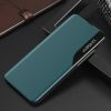 Eco Leather View Case Samsung Galaxy Note 20 Ultra oldalra nyíló tok, zöld
